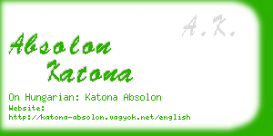 absolon katona business card